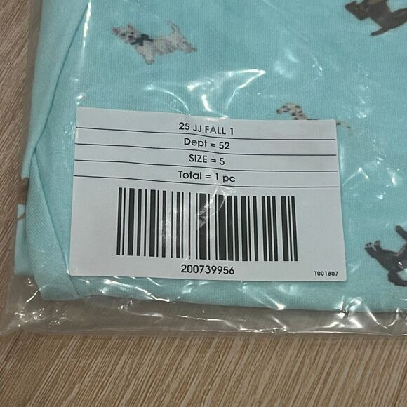 Janie and Jack, The Everyday Legging in Breezy Blue Dog Friends, Girls 5 - Picture 4 of 8